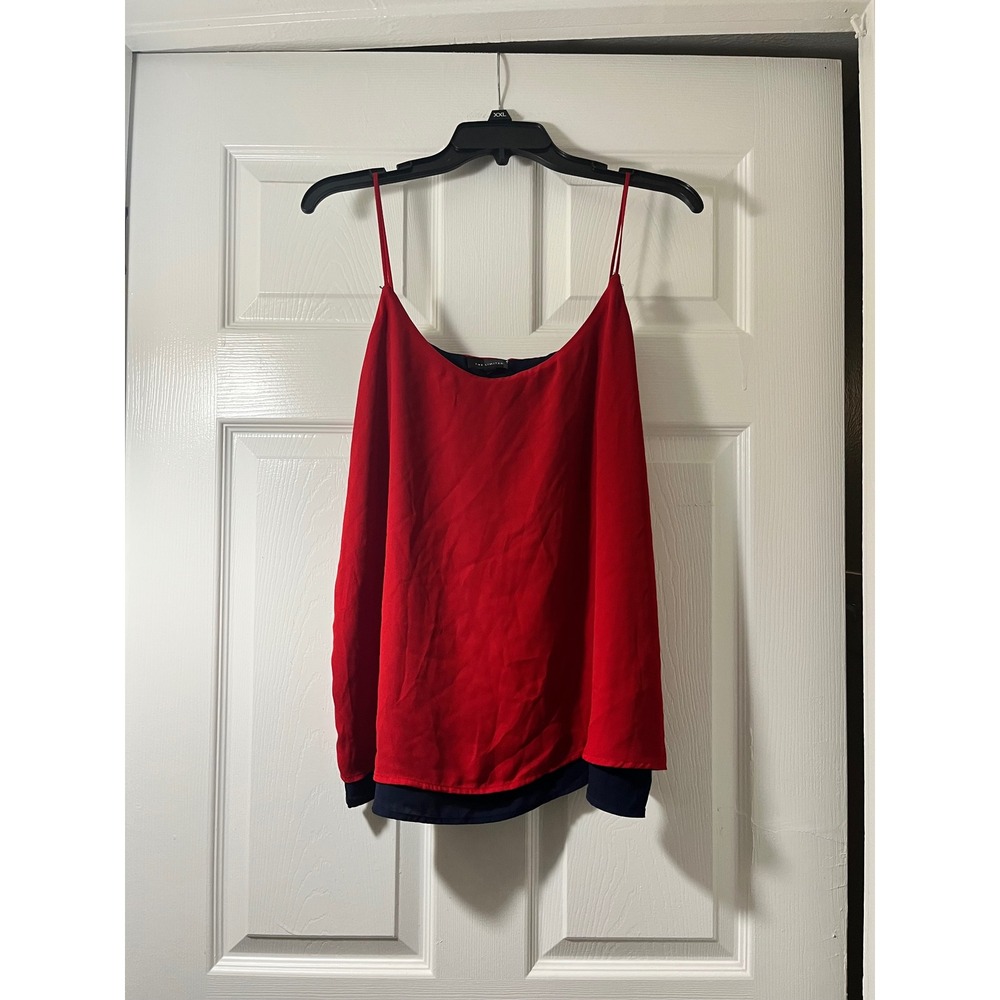 The Limited Womens‎ XL Red Navy Blue Layered Spaghetti Strap Camisole Tank Top